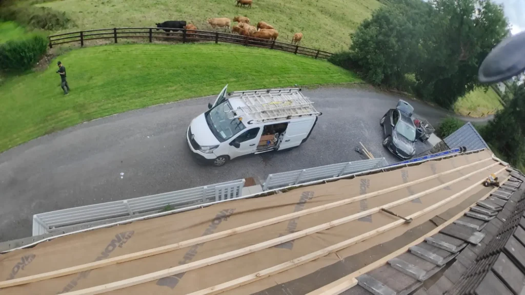 New roof installation with high-quality shingles in Kildare.